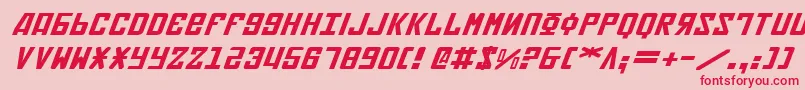 Fonte Soviet2ei – fontes vermelhas em um fundo rosa