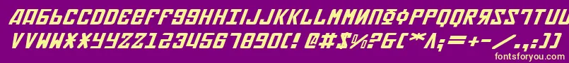 Soviet2ei Font – Yellow Fonts on Purple Background