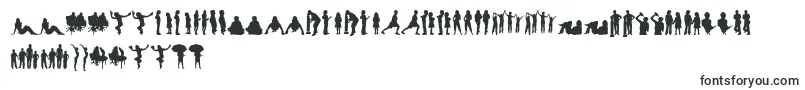 HumanSilhouettesFreeFour-Schriftart – friesische Schriften