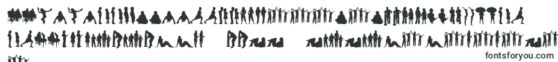 HumanSilhouettesFreeFour-fontti – kreolilaiset fontit