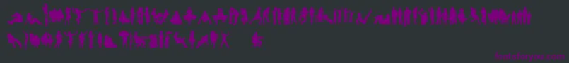 HumanSilhouettesFreeFour Font – Purple Fonts on Black Background