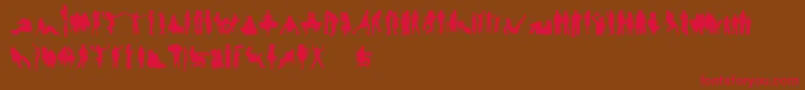 HumanSilhouettesFreeFour Font – Red Fonts on Brown Background