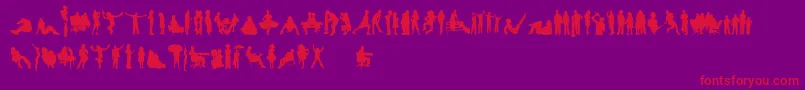 fuente HumanSilhouettesFreeFour – Fuentes Rojas Sobre Fondo Morado