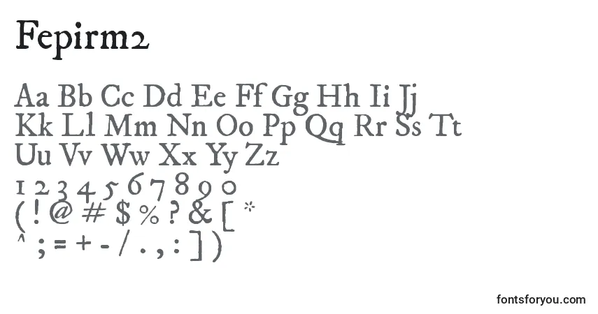 Fuente Fepirm2 - alfabeto, números, caracteres especiales