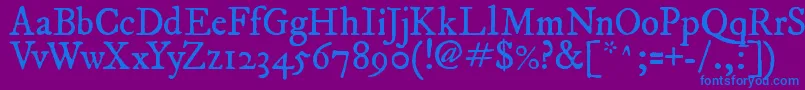 Fepirm2 Font – Blue Fonts on Purple Background
