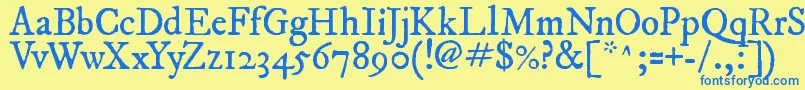 Fepirm2 Font – Blue Fonts on Yellow Background