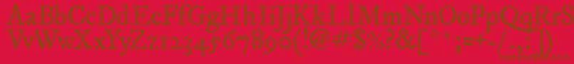 Fepirm2 Font – Brown Fonts on Red Background