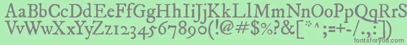 Fepirm2 Font – Gray Fonts on Green Background