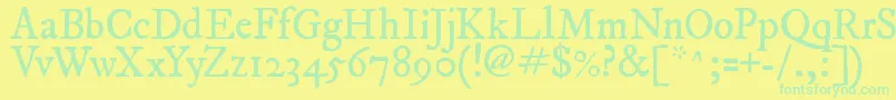 Fepirm2 Font – Green Fonts on Yellow Background