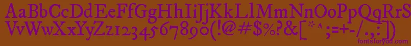 Fepirm2 Font – Purple Fonts on Brown Background