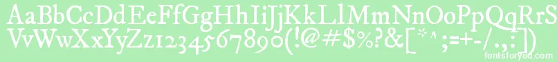 Fepirm2 Font – White Fonts on Green Background