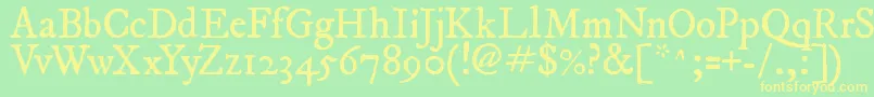 Fepirm2 Font – Yellow Fonts on Green Background