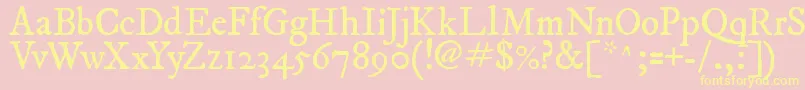 Fepirm2 Font – Yellow Fonts on Pink Background