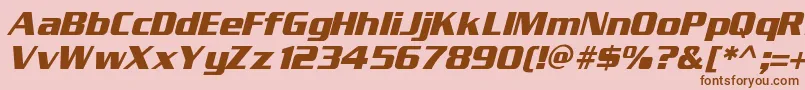 EnterSansmanBoldItalic Font – Brown Fonts on Pink Background