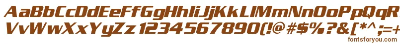 EnterSansmanBoldItalic Font – Brown Fonts on White Background