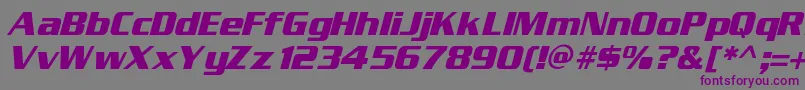 EnterSansmanBoldItalic-fontti – violetit fontit harmaalla taustalla