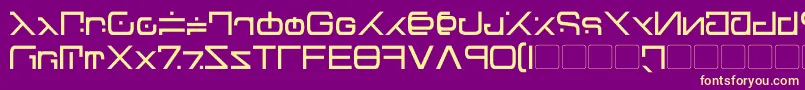 GreenMartian Font – Yellow Fonts on Purple Background