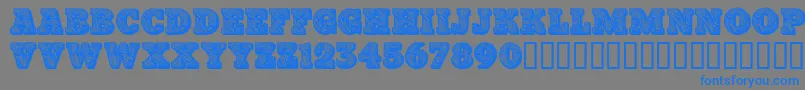 Paisleycaps Font – Blue Fonts on Gray Background