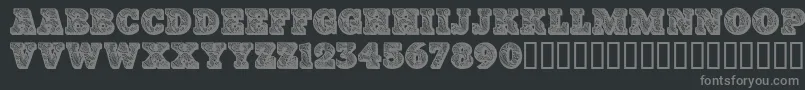 Paisleycaps Font – Gray Fonts on Black Background