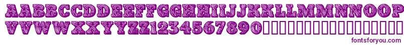 Czcionka Paisleycaps – fioletowe czcionki
