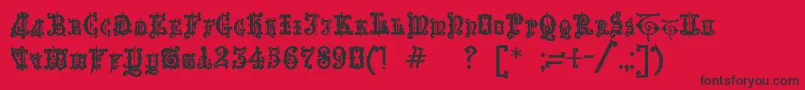 Police Enchiridion – polices noires sur fond rouge