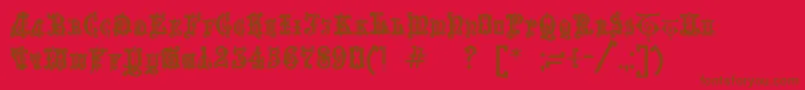 fuente Enchiridion – Fuentes Marrones Sobre Fondo Rojo
