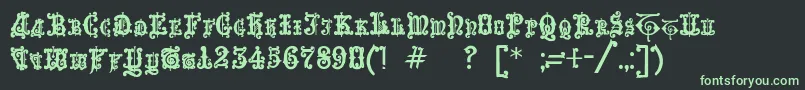 Enchiridion Font – Green Fonts on Black Background