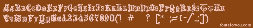 Шрифт Enchiridion – розовые шрифты на коричневом фоне