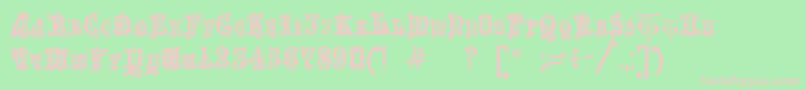 Enchiridion-fontti – vaaleanpunaiset fontit vihreällä taustalla