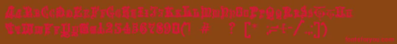 Enchiridion Font – Red Fonts on Brown Background