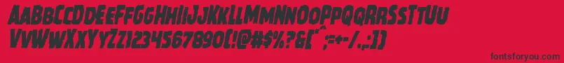 Howlinmadcondital Font – Black Fonts on Red Background