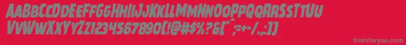 Howlinmadcondital Font – Gray Fonts on Red Background