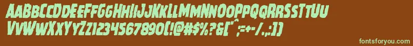 Howlinmadcondital Font – Green Fonts on Brown Background