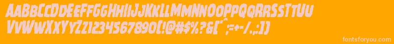 Howlinmadcondital Font – Pink Fonts on Orange Background