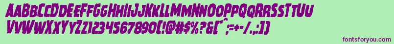 Howlinmadcondital Font – Purple Fonts on Green Background