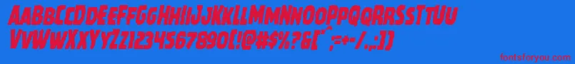 Howlinmadcondital-fontti – punaiset fontit sinisellä taustalla