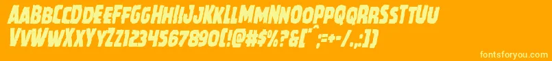 Howlinmadcondital Font – Yellow Fonts on Orange Background