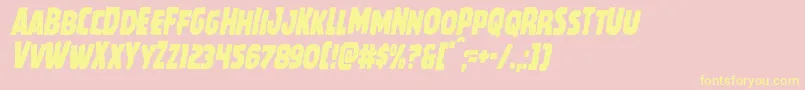 Howlinmadcondital Font – Yellow Fonts on Pink Background