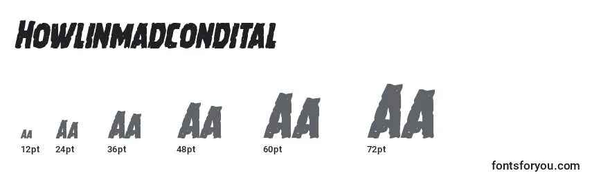 Howlinmadcondital Font Sizes