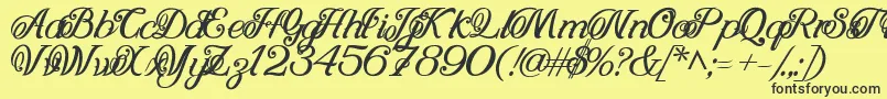 NohSpina Font – Black Fonts on Yellow Background