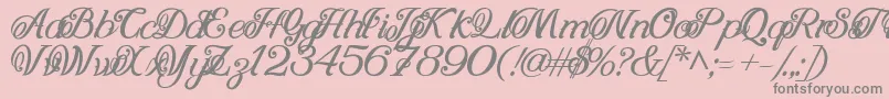 NohSpina Font – Gray Fonts on Pink Background