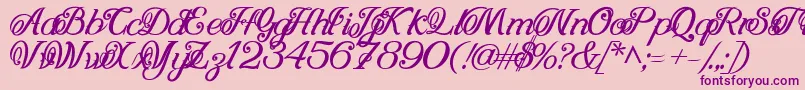 NohSpina Font – Purple Fonts on Pink Background