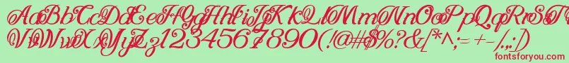 NohSpina Font – Red Fonts on Green Background