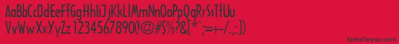 TricornecondsskRegular Font – Black Fonts on Red Background