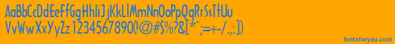 TricornecondsskRegular Font – Blue Fonts on Orange Background