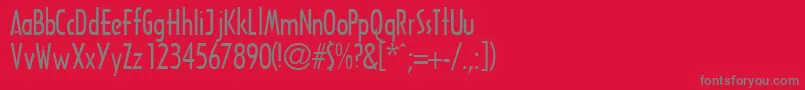 TricornecondsskRegular Font – Gray Fonts on Red Background