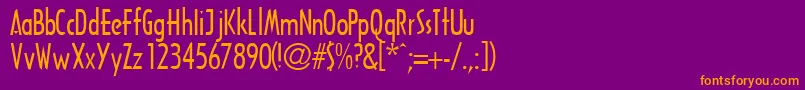 TricornecondsskRegular Font – Orange Fonts on Purple Background