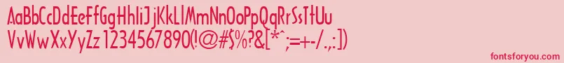 TricornecondsskRegular Font – Red Fonts on Pink Background