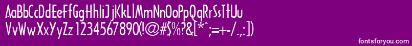 TricornecondsskRegular Font – White Fonts on Purple Background