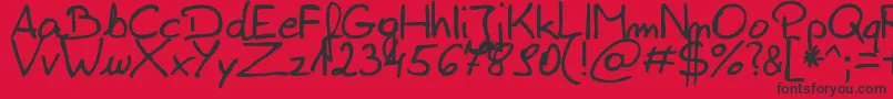 ZaiEdsloppysimple Font – Black Fonts on Red Background